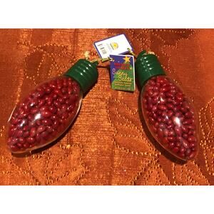 Set of 2 Chocolate Covered Sunflower‎ Sunny Seeds (PAST DUE) Christmas Ornament